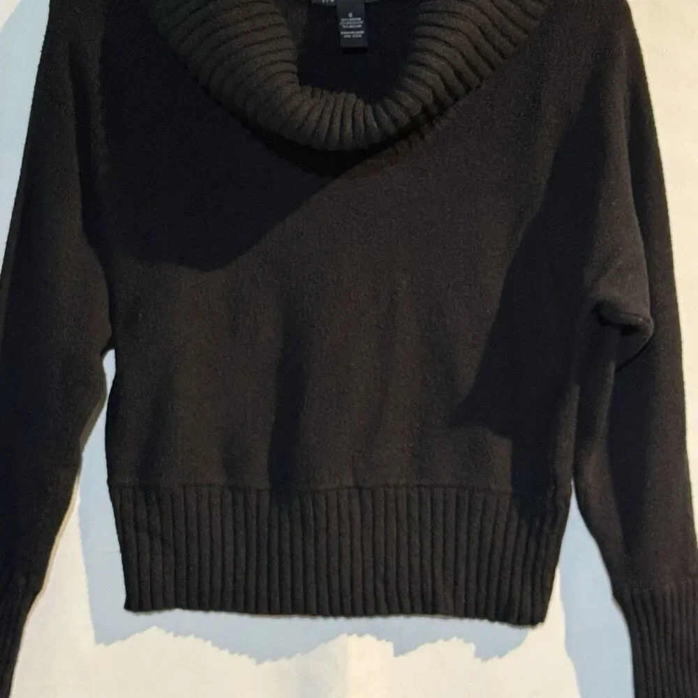 INC international concepts Black Knit Women’s Turtleneck Sweater Size Small